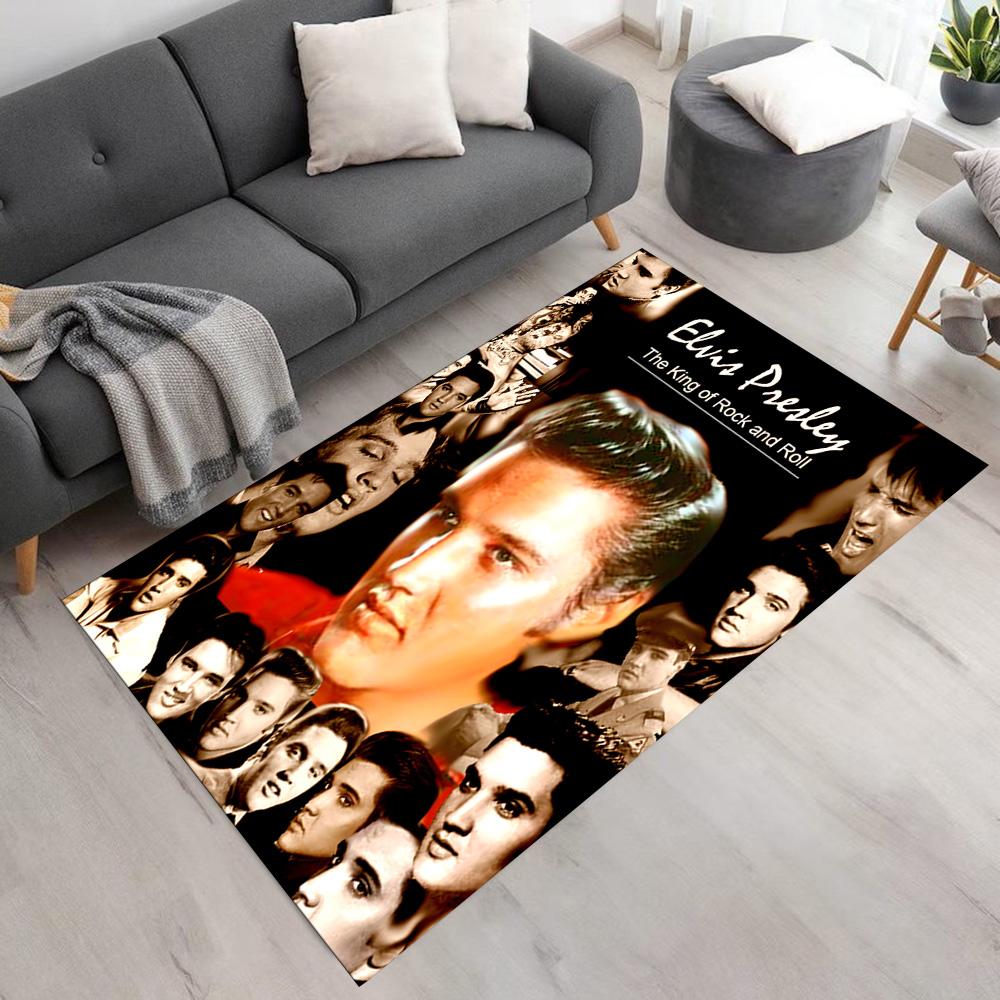 Elvis Presley Area Rug Perfect for Game Room Dining Room Balcony Entryway Anti-slip Rug Decorate Offices Birthday/Christmas Gift