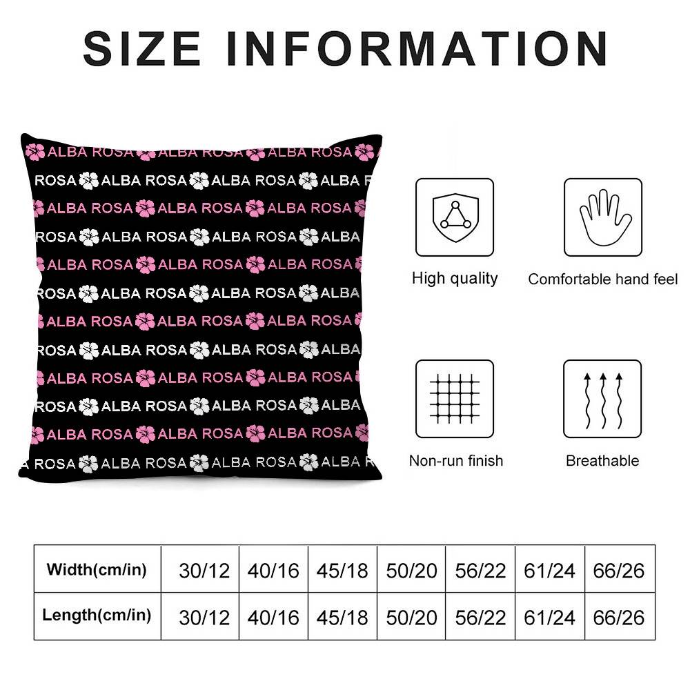 Fashion A-ALBA R-ROSA Pillow Case Home Double-sided Printing Short Plush Colorfast Microfiber Cushion Cover