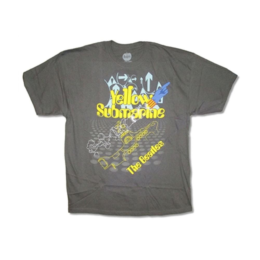 Men's Beatles Yellow Submarine Arrows T-shirt Grey
