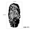 Tribal Lion Long-lasting Tattoo Sleeve Black Tattoo Sticker Temporary Tattoos Fake Tattoo Stickers