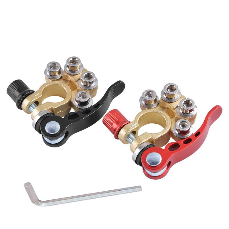 2 шт., клемма автомобильного аккумулятора, латунный кабельный пост, запорные разъемы, быстроразъемные разъемы для автомобиля, UTV, тягача, грузовика, защита аккумулятора