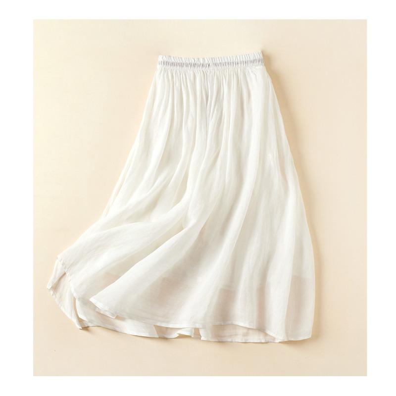 Летняя юбка-бюстье средней длины в двухслойном стиле Literary Vintage