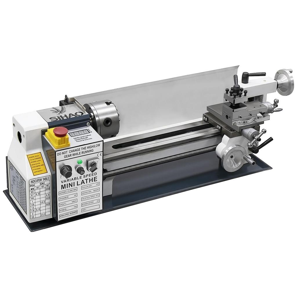220V Lathe 180*350MM Plastic Gears without Tool Rest and Center Frame
