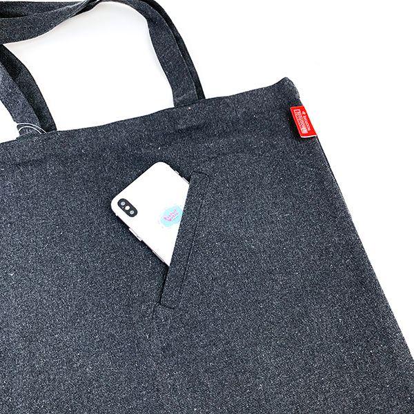 Плоская большая сумка Snoopy темно-серая для офиса школы рыбалки PEANUTS