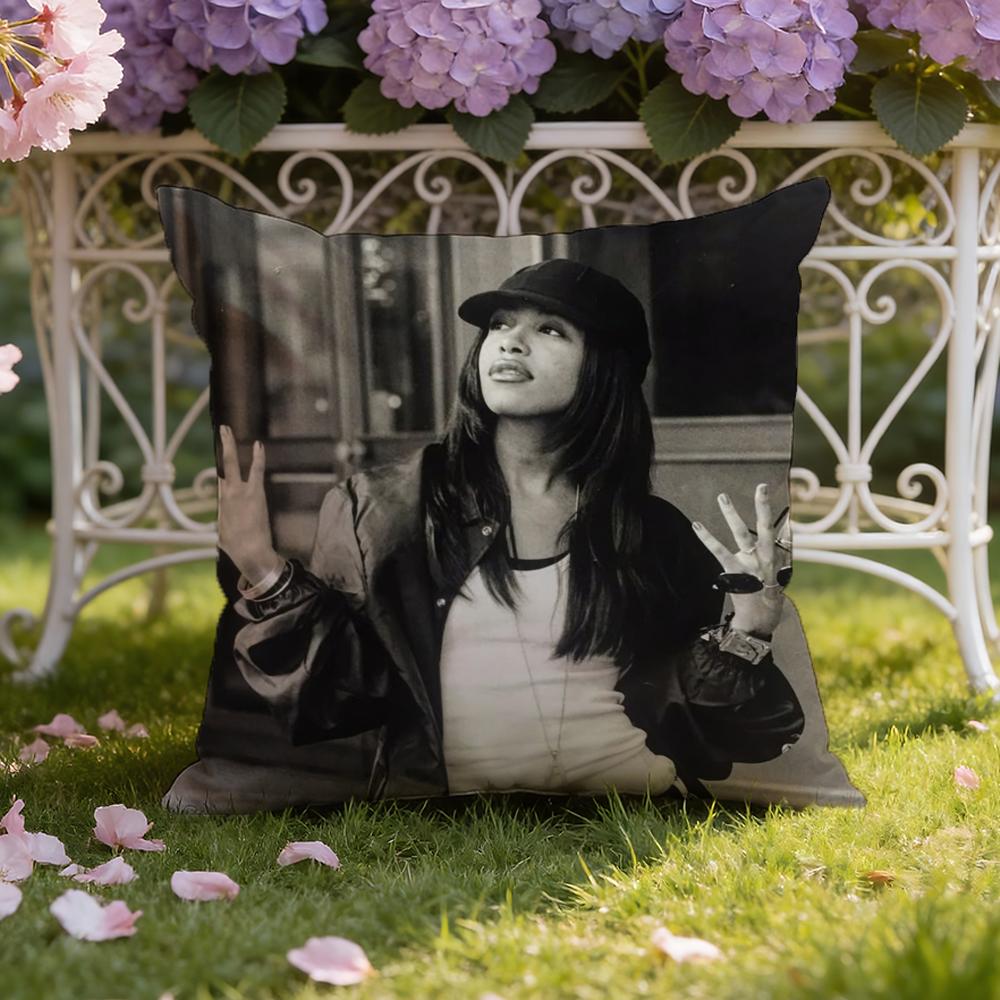 Singer A-Aaliyah Cushion Cover Home & Car Dual-Scene Pillow Cover: Reversible for Premium Comfort