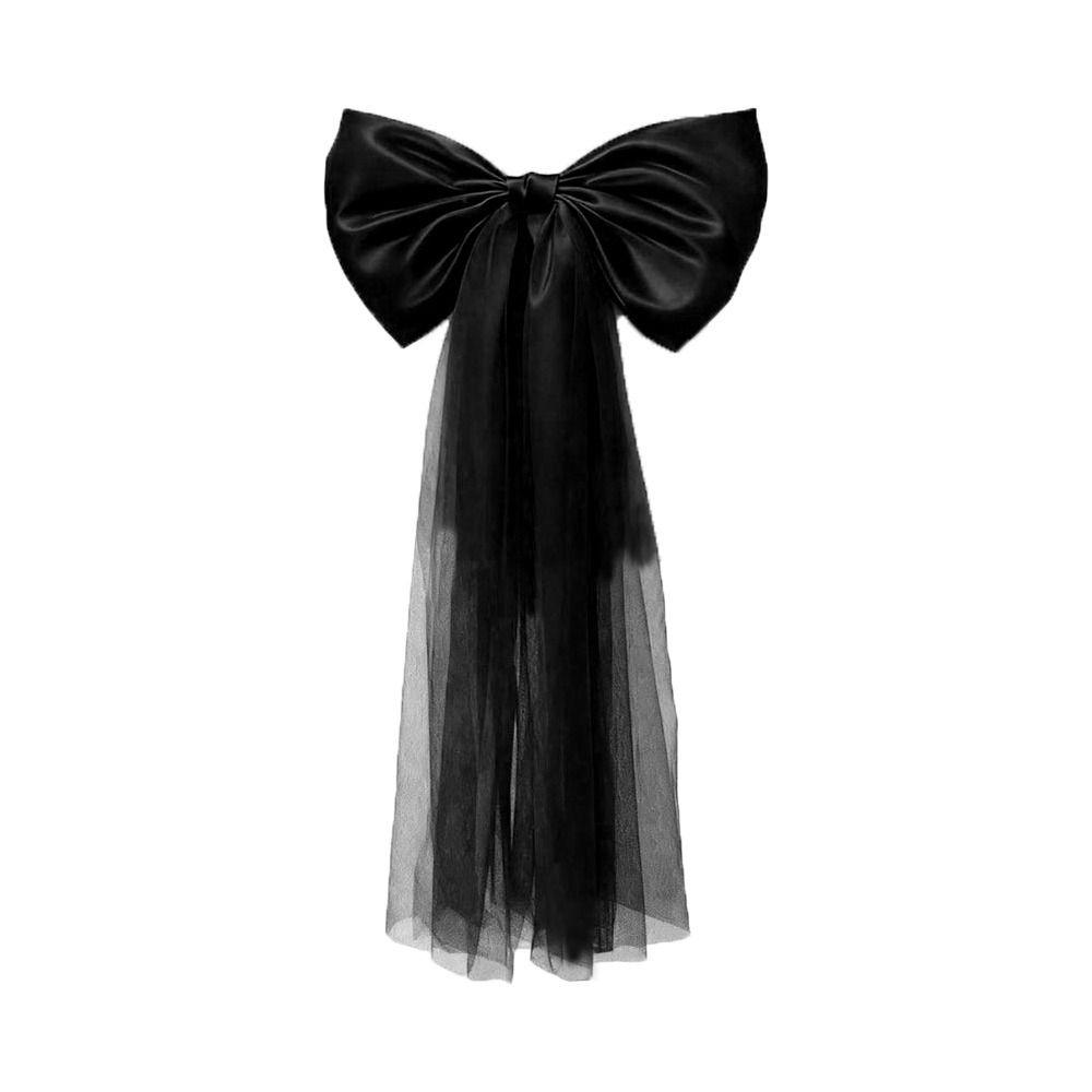 Elegant Large Ribbon Christmas Bow DIY Wedding Sash Tree Bow with Long Tails Dress Accessories Mesh Tull Xmas Vibe Decor Bow