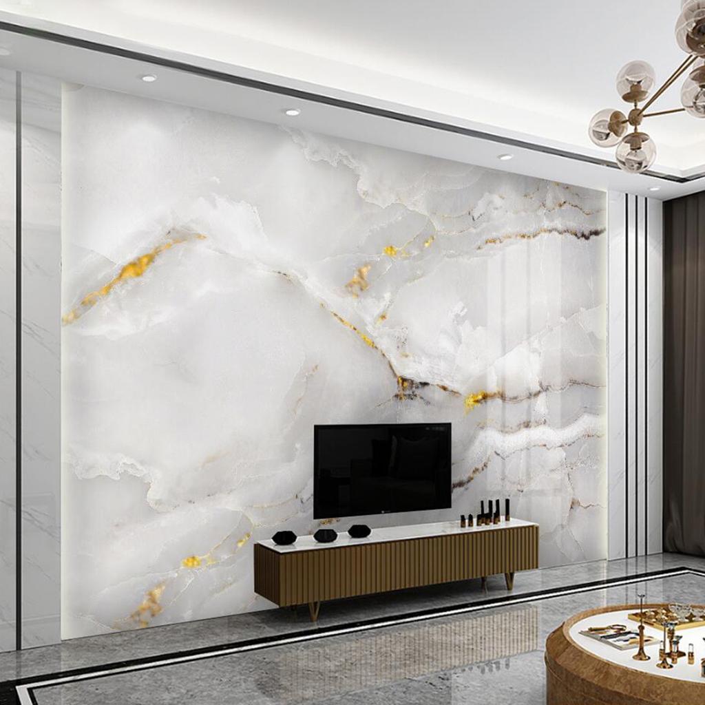 Modern Simple Wallpaper Golden Marble Wall Mural Living Room Tv Sofa Hotel Luxury Wallpaper Home Decor