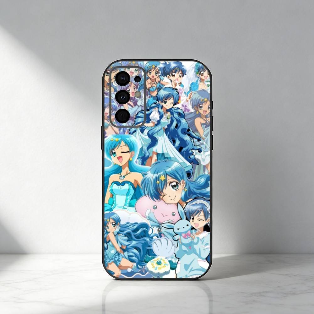 Чехол для телефона Mermaid Melody Pichi Pitch для Samsung S25, S24, S21, S22, S23, S30, Ultra, S20, Plus, Fe, Note, 5G Черный