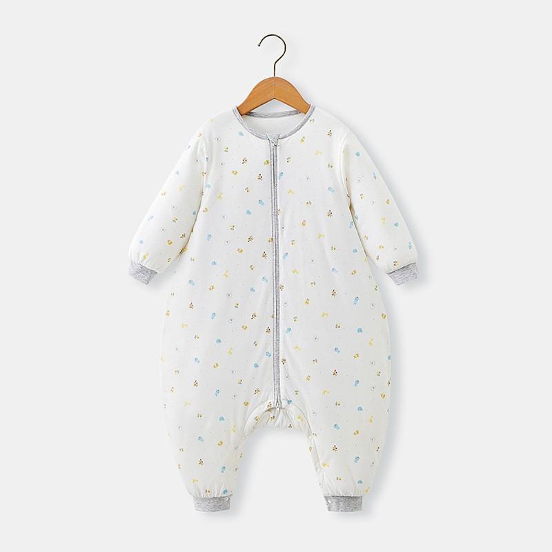 Winter Toddler Sleeping Bag With Leg Separation Cotton Warm Pajama Style Ages 1-3 Years