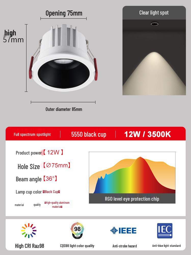 Recessed Downlights & Ceiling Spotlights for Living Room - Small Hill Wall Wash Lights