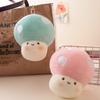 10Cm Cute Mushroom Plush Pendant Stuffed Soft Colorful Plant Emotion Face Pearls Chain Keyring Fashion Accessory Gift
