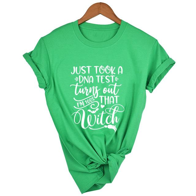 I Just Took A Dna Test Halloween I M 100 That Witch Graphic Tee Women S