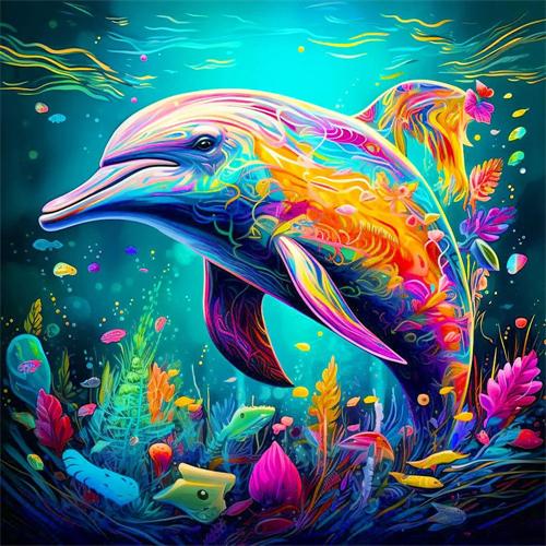 Full Square Round Diamond Painting Wolf Lion Decor Home Embroidery Mosaic Animal Fantasy Handmade Gift