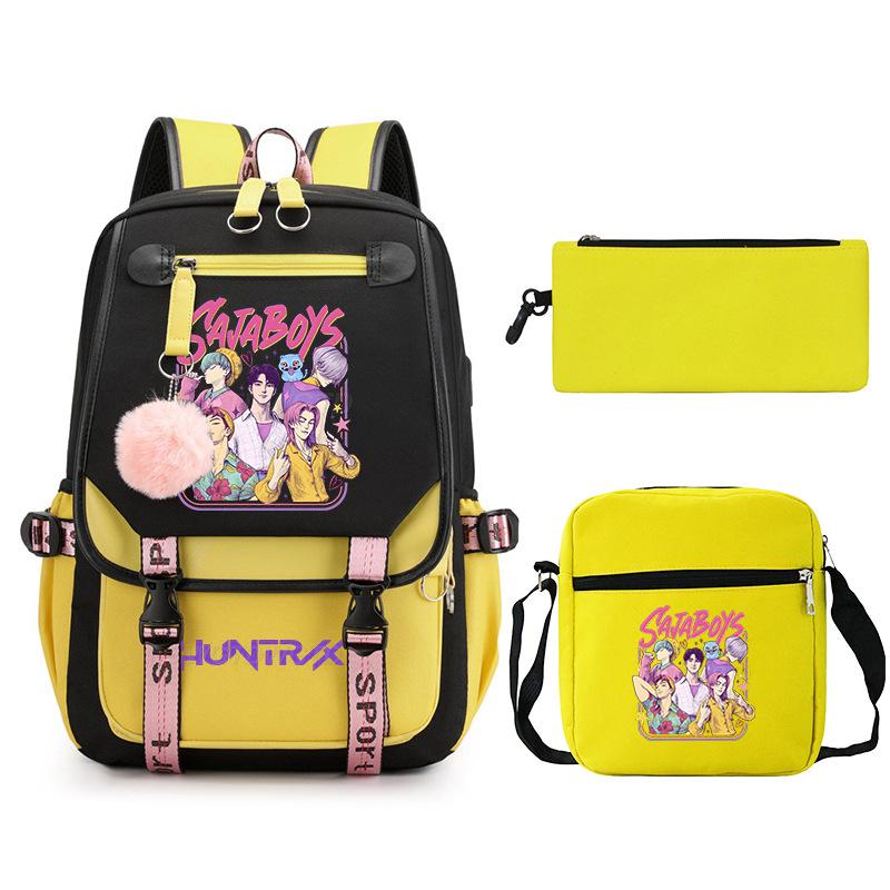 Animation Cartoon Printing High Value Fashion Shoulder Bag Casual Pencil Bag Campus Trend Student Schoolbag