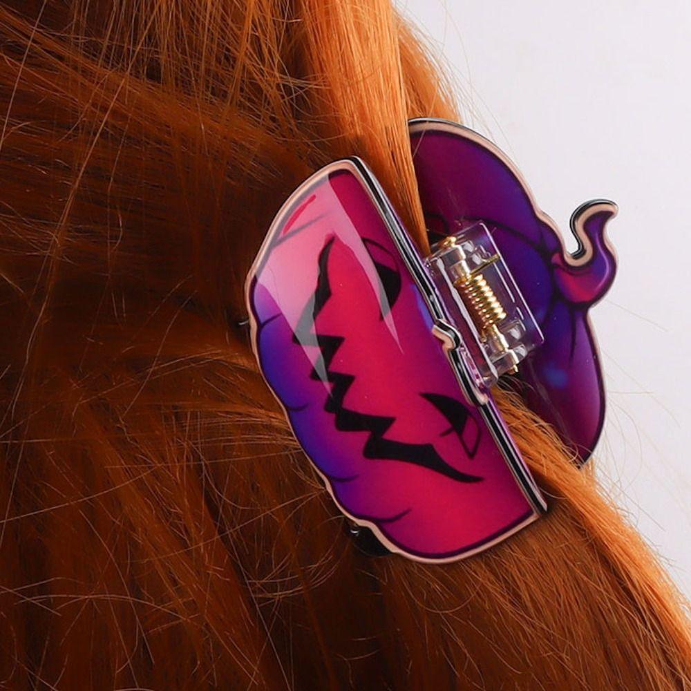 Коготь для волос в виде тыквы-призрака, красочная заколка-акула, страшный подарок на Хэллоуин