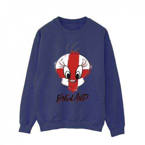 Looney Tunes Mens Tweety England Face Sweatshirt
