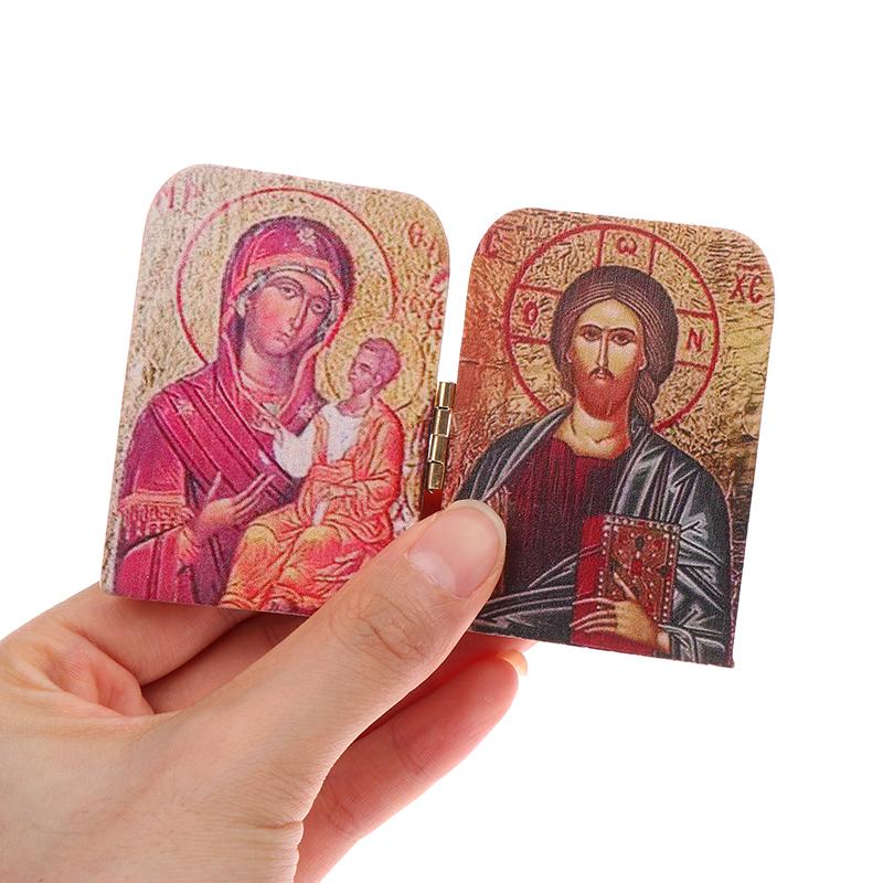 Christ The Teacher And Virgin Of Kazan Catholic Orthodox Icon Diptych For Travel Home Display Religious Gift