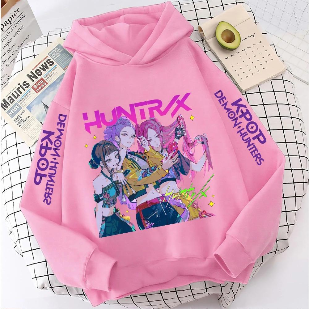 Модные повседневные толстовки с капюшоном K-Pop Охотники на демонов Пуловер Детские наряды Гифка KPop Охотники на демонов Худи Одежда для маленьких девочек и мальчиков