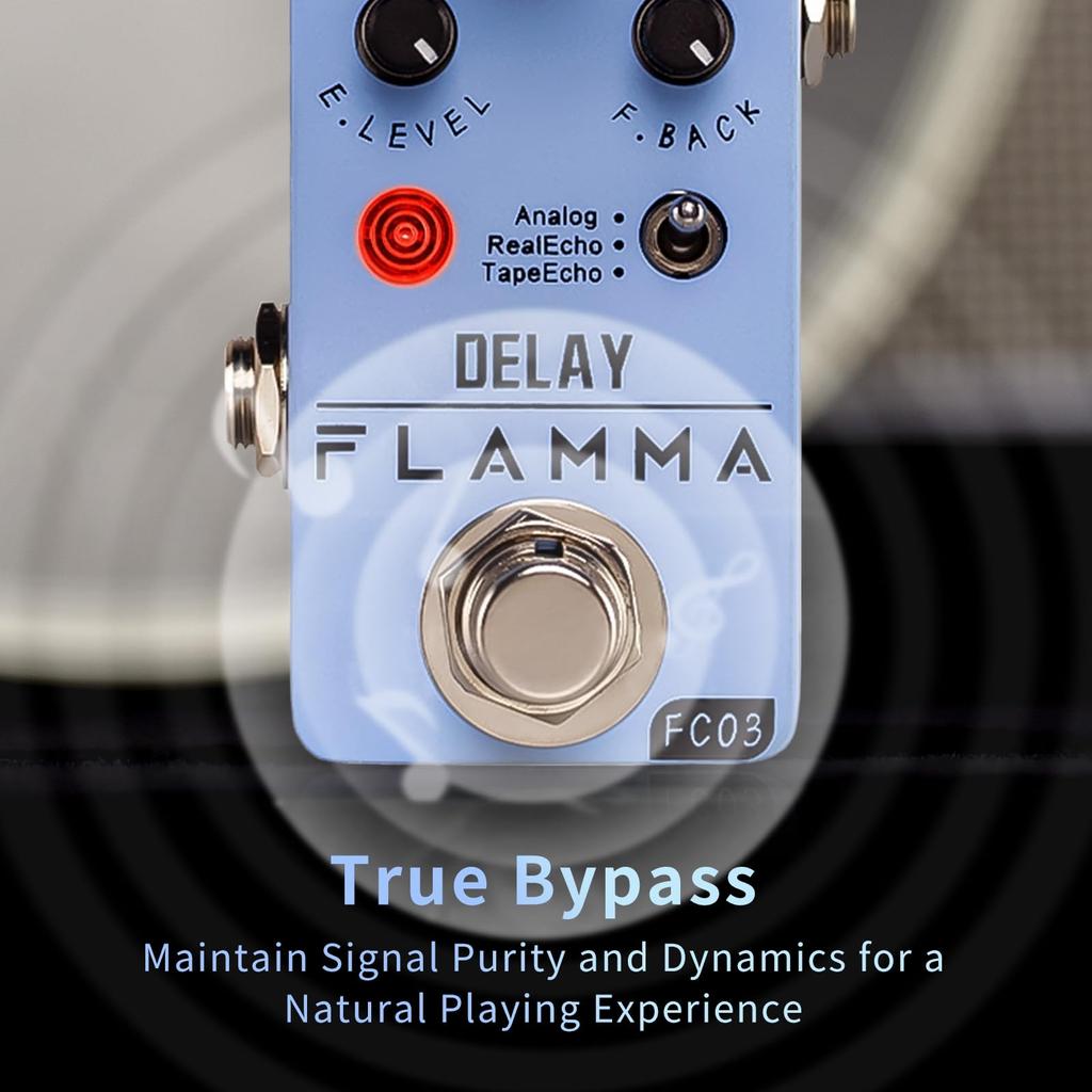 FLAMMA FC03 Blue Mini Digital Delay Guitar Pedal
