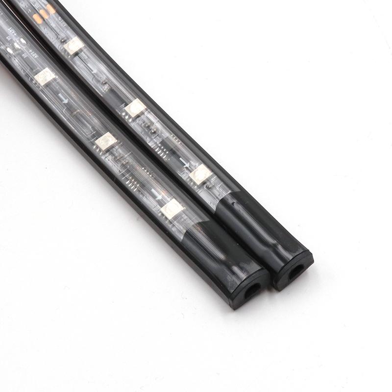 RGB LED Strip Music Remote Control Streamer Flowing Under Car Tube Underglow Underbody System Neon Light