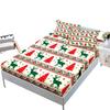 Sheet Three-Piece Bedspread Pillowcase Christmas Mattress Protective Cover