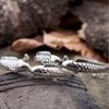 Новые изысканные милые ювелирные изделия из стерлингового серебра 925 пробы в виде рыбы, не вызывающие аллергию браслеты, браслеты в стиле Рыбы, двойная рыба, браслеты в этническом стиле в стиле ретро, ​​Sl006