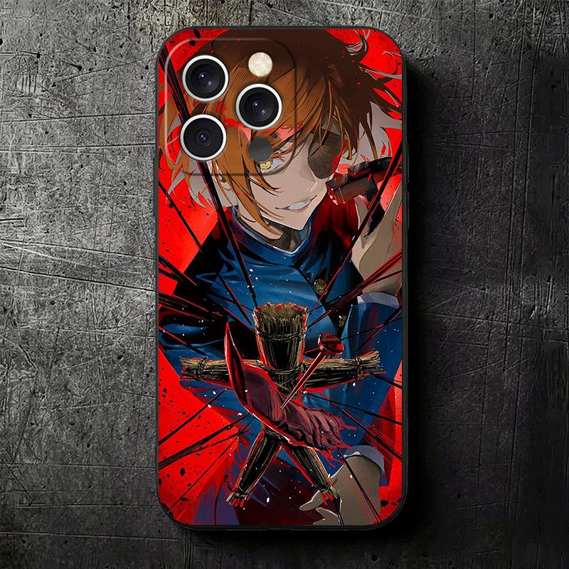 Аниме Кугисаки Нобара JUJUSU Мягкий чехол для телефона для iPhone 16 16E 17 Air 15 Pro Max 14 Plus 13 Mini 11 12 7 Черный чехол Задняя крышка