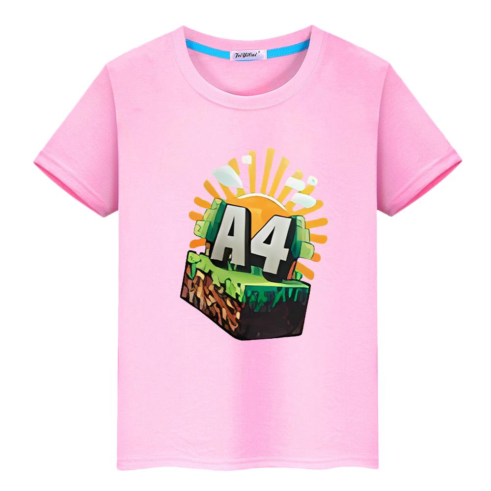 Merch A4 Lamb Print T Shirt for Kids Boy 10year Tops 100%Cotton Tees Vlad A4 Anime Short Pride Tshirt Y2k One Piece Girl Clothes