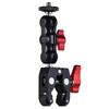 Зажим из алюминиевого сплава с двойной шаровой головкой Magic Arm Clamp 1/4'' 3/8'' отверстие для телефона видео крепление камеры монитора светодиодная подсветка микрофона