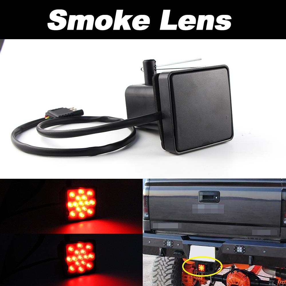 1PC Car Taillight Trailer Truck Hitch Towing Receiver Red 15-LED LED Tail/Brake Spoiler Light For Truck SUV Trailer Brake Light