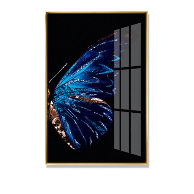 Яркий цвет крылья бабочки скандинавский скандинавский холст хлопок картина Золотая бабочка ретро комната декоративный настенный постер