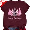 Womens Graphic Printed Short Sleeve Cotton Tshirt for Christmas Crew Neck Short Sleeve All Seasons Casual Fashion Soft  Tees