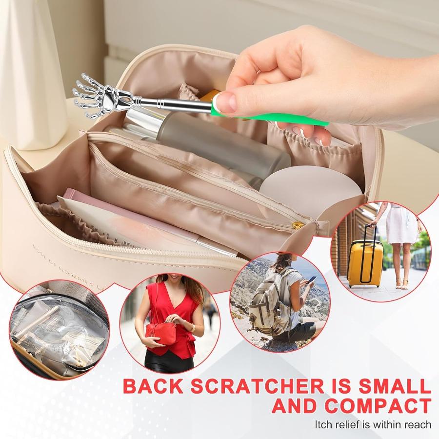 10-Pack 4-Color Retractable Ghost Claw Back Scratcher – Portable Anti-Itch Tool with Colorful Handles, Ideal Stocking Stuffer