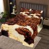 Комплект покрывала из коровьей шкуры Ферма Животное Мех Покрывало Квин/Двуспальный для Спальни Мальчика Девочки 2/3 шт. Западный Рустикальный Ковбой Фермерский Дом Комплект Лоскутного Одеяла