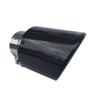 1pcs Car Carbon Fiber Exhaust Tip Muffler Pipe Universal Pipes Tail 63mm 2.5"Inlet 114mm 4.5"Outlet