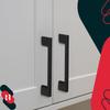 KOTARBAU® Kitchen Furniture Handle Classic Modern Oblong Long Matte Black 126 MM Spacing 96 MM Set of 10