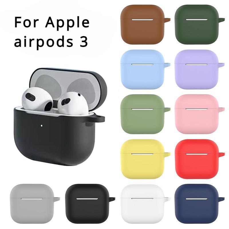 Для apple airpods 3 2022 защитный чехол для наушников силиконовый чехол милый силиконовый чехол однотонного цвета для apple airpods 3 2022