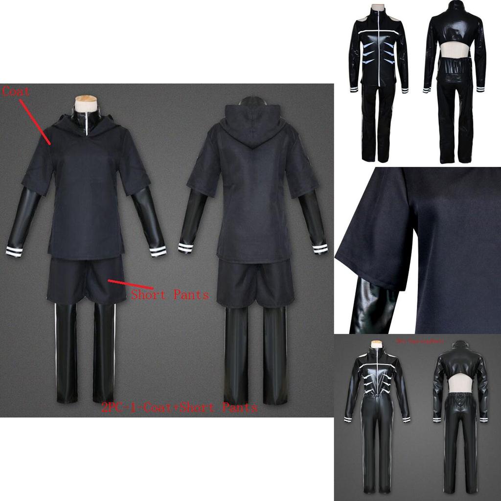 Элегантный костюм Канеки Кена из Tokyo Ghoul в полный рост с модным дизайном, идеально подходит для Хэллоуина и тематических вечеринок