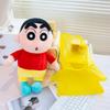 Оригинальные плюшевые игрушки Crayon Shin Chan в дождевике, мягкие, приятные на ощупь, в японском стиле, аниме, каваи, кукла, рождественские подарки для девочки