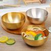 1/4PCS Stainless Steel Salad Bowl Fruit Soup Noodles Rice Bowl Gold Utensils Kitchen Food Container Tableware Utensils Gadgets