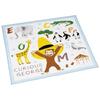 Children's Lunch Cloth, 43x43cm, Made In Japan, Curious George ZOO Design, KB4