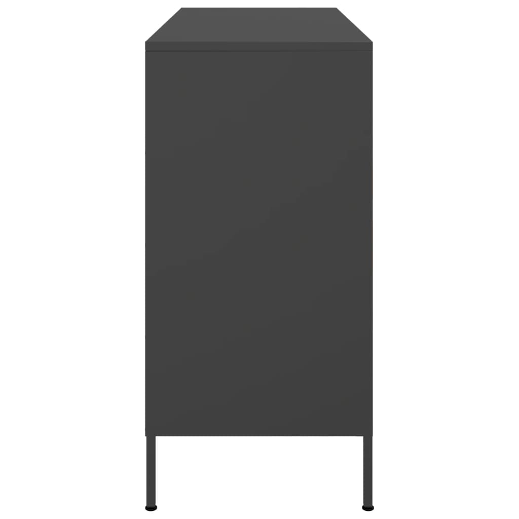 Vidaxl Шкаф, Черный, 100,5X39X79 См, Сталь