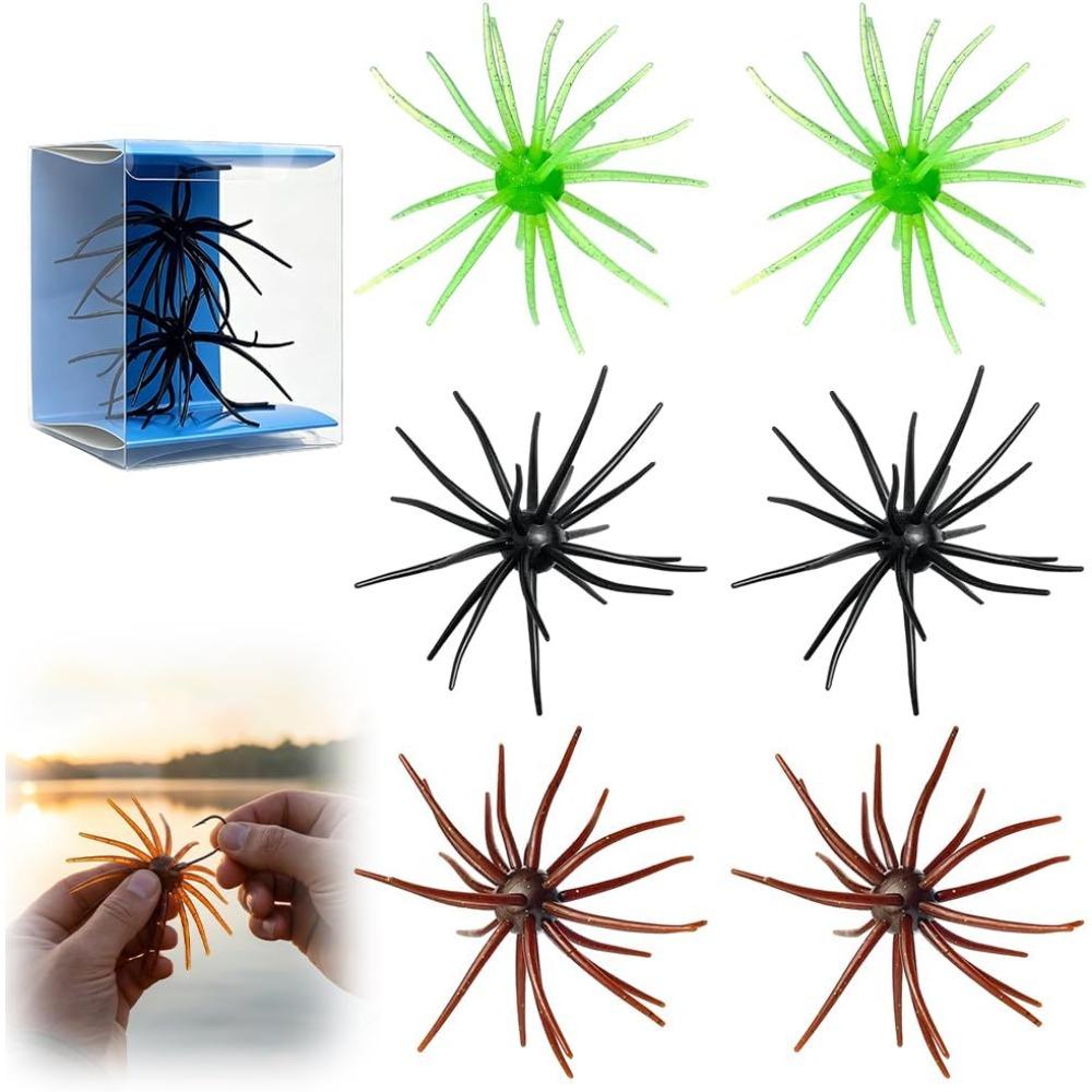 Lure Bait for Black Pits, Sea Urchin Soft Lure, Super Durable Tentacle Creature Lure for Bass Pike Trout Fishing Easy Catch