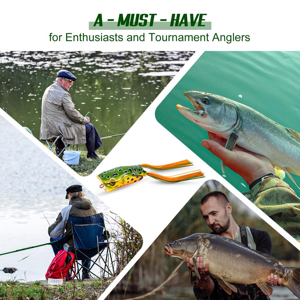 Goture Приманка Лягушка Поппер Тип 10 Штук Набор Приманок Мягкая Приманка Лягушка Приманка Лягушка Змееголов Приманка для Рыбалки Искусственная Приманка Ловля Басса Морская Пресноводная