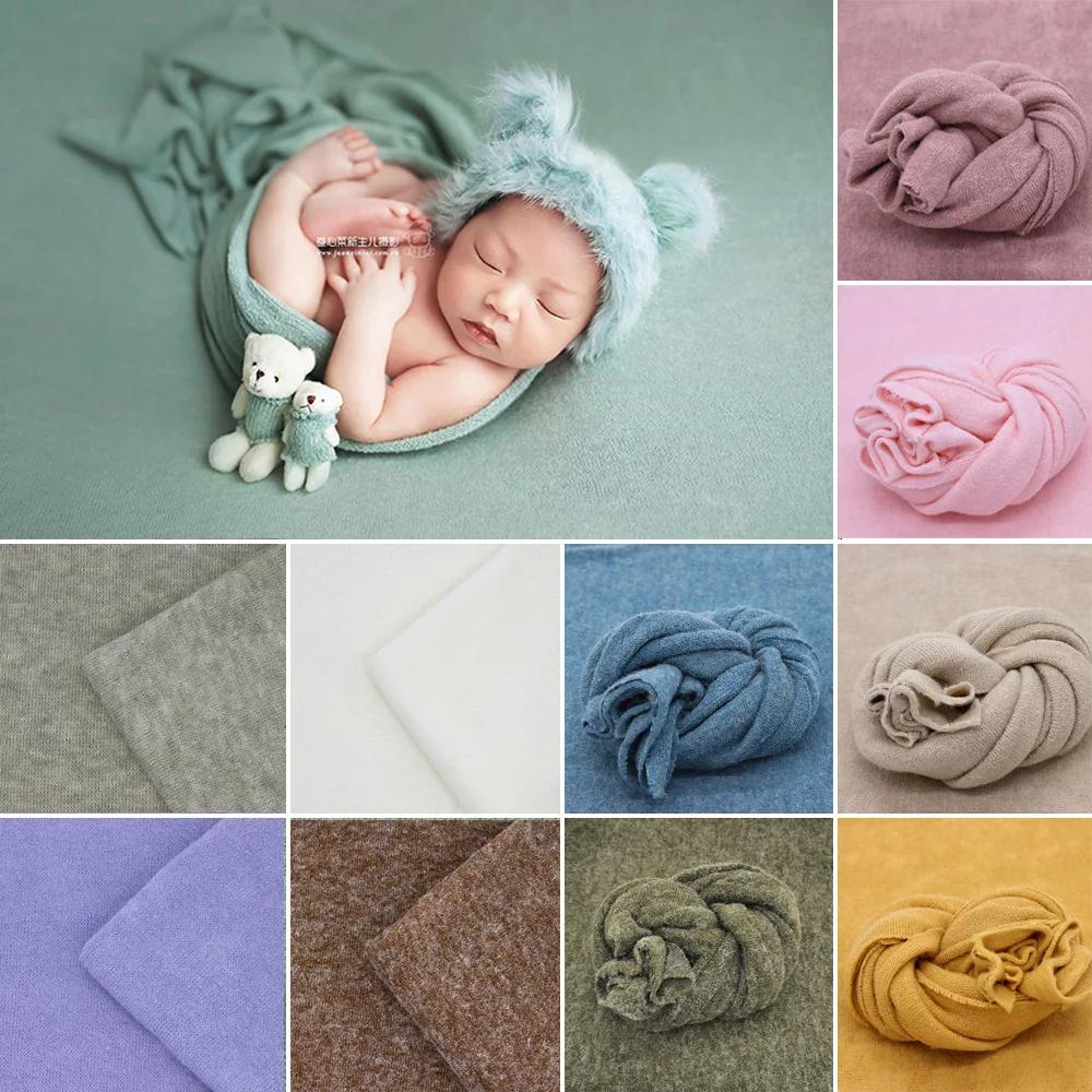 Newborn Photography Wrap Baby Soft Knitted High Elasticity Wrap 13 Colors