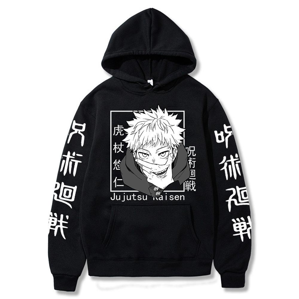 Sunman Jujutsu Kaisen Spell Back Battle Pop Print Hooded Spring Sweater Hoodie Men And Women
