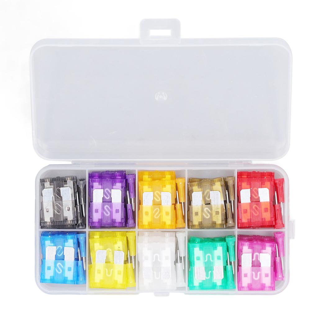 100 шт. автомобильных предохранителей, средние, 2А?35A 10 типов предохранителей набор набор для защиты