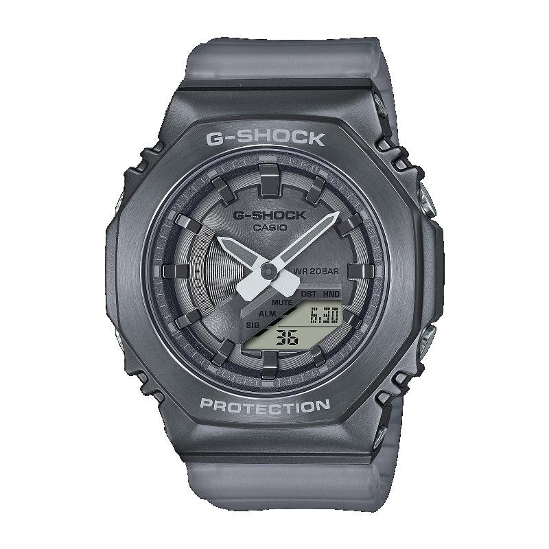 Casio Мужские часы с аналоговым циферблатом, ударопрочные, кварцевые, из нержавеющей стали, водозащита 200 м, GM-S2100MF-1A