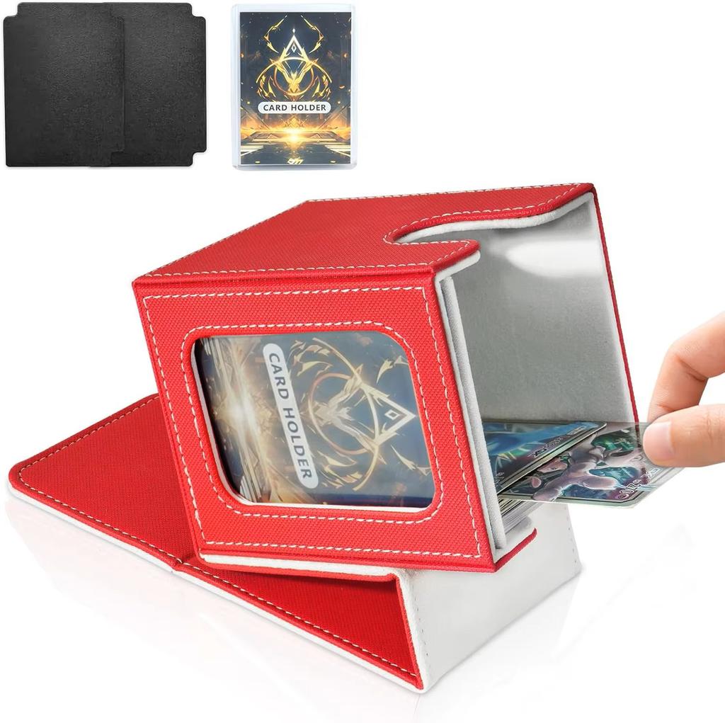 Коробка для колоды карт с дисплеем MTG Commander Вмещает 100+ карт в двойных протекторах Коробка для хранения коллекционных карт Подходит для TCG, Бейсбольных, Спортивных карт