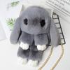Сумка Play Dead Rabbit, симпатичная сумка из искусственного меха кролика Rex, плюшевая сумка из кролика, сумка из кролика с цепочкой, женская сумка через плечо